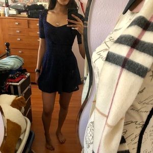 Lace blue summer dress